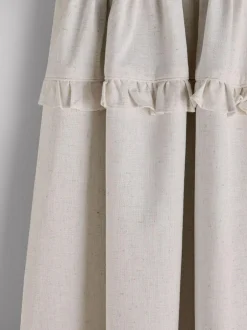 Next Natural Frill Pencil Pleat Blackout Curtains Hot