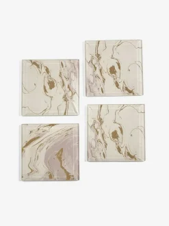 Next Galaxy Glass Coasters Set of 4 Natural Clearance