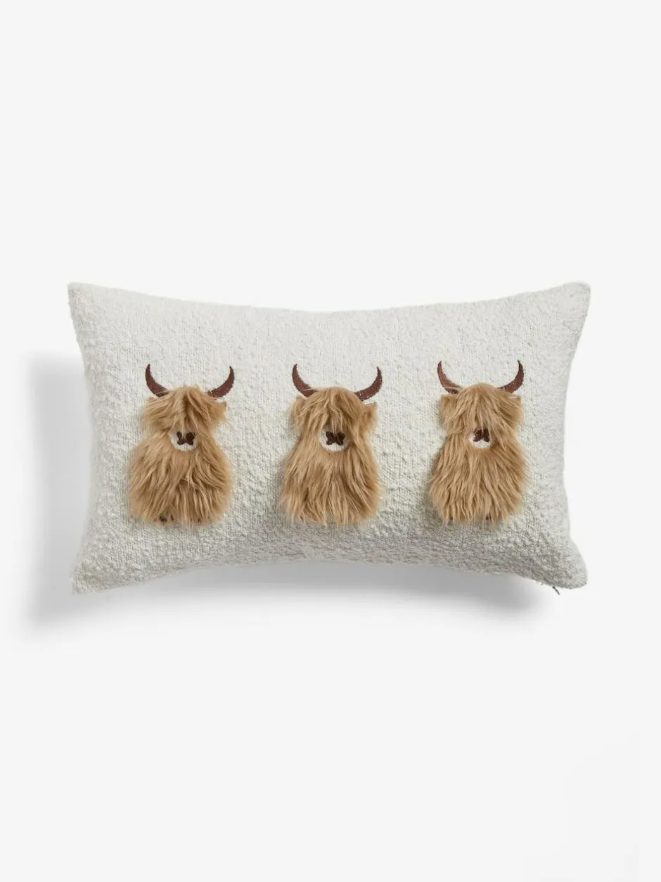 Next Natural Hamish The Highland Cow Trio 50 x 30cm Cushion Clearance