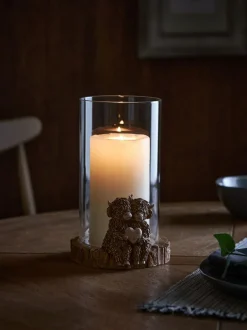 Next Natural Hamish The Highland Cow Hurricane Candle Holder Hot