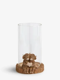 Next Natural Hamish The Highland Cow Hurricane Candle Holder Hot