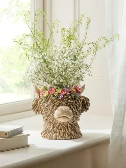 Next Natural Hamish the Highland Cow Floral Vase Discount