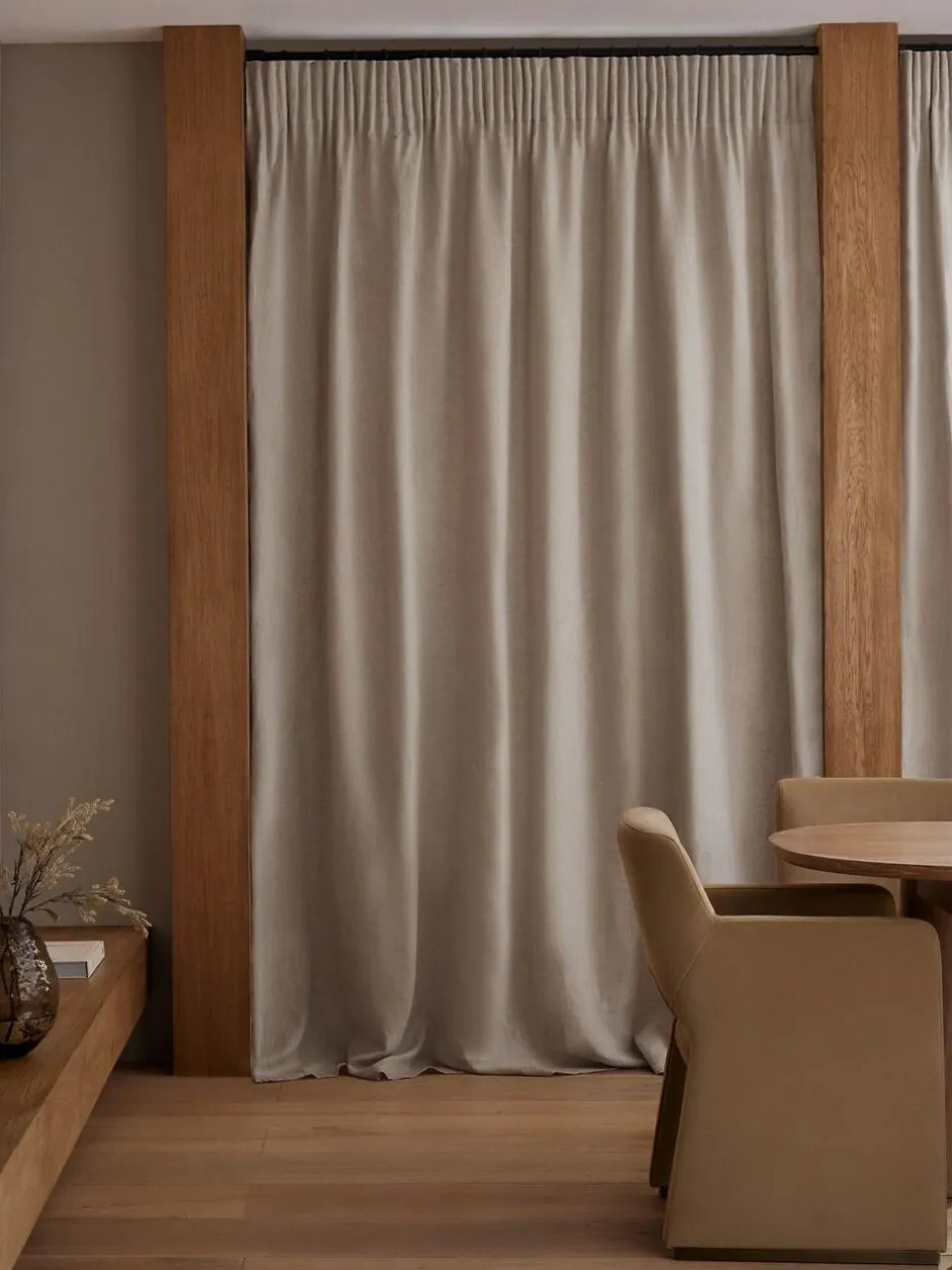Next Natural N. Premium Collection 100% Linen Pencil Pleat Lined Curtains Outlet