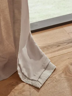 Next Natural N. Premium Collection 100% Linen Pencil Pleat Lined Curtains Outlet