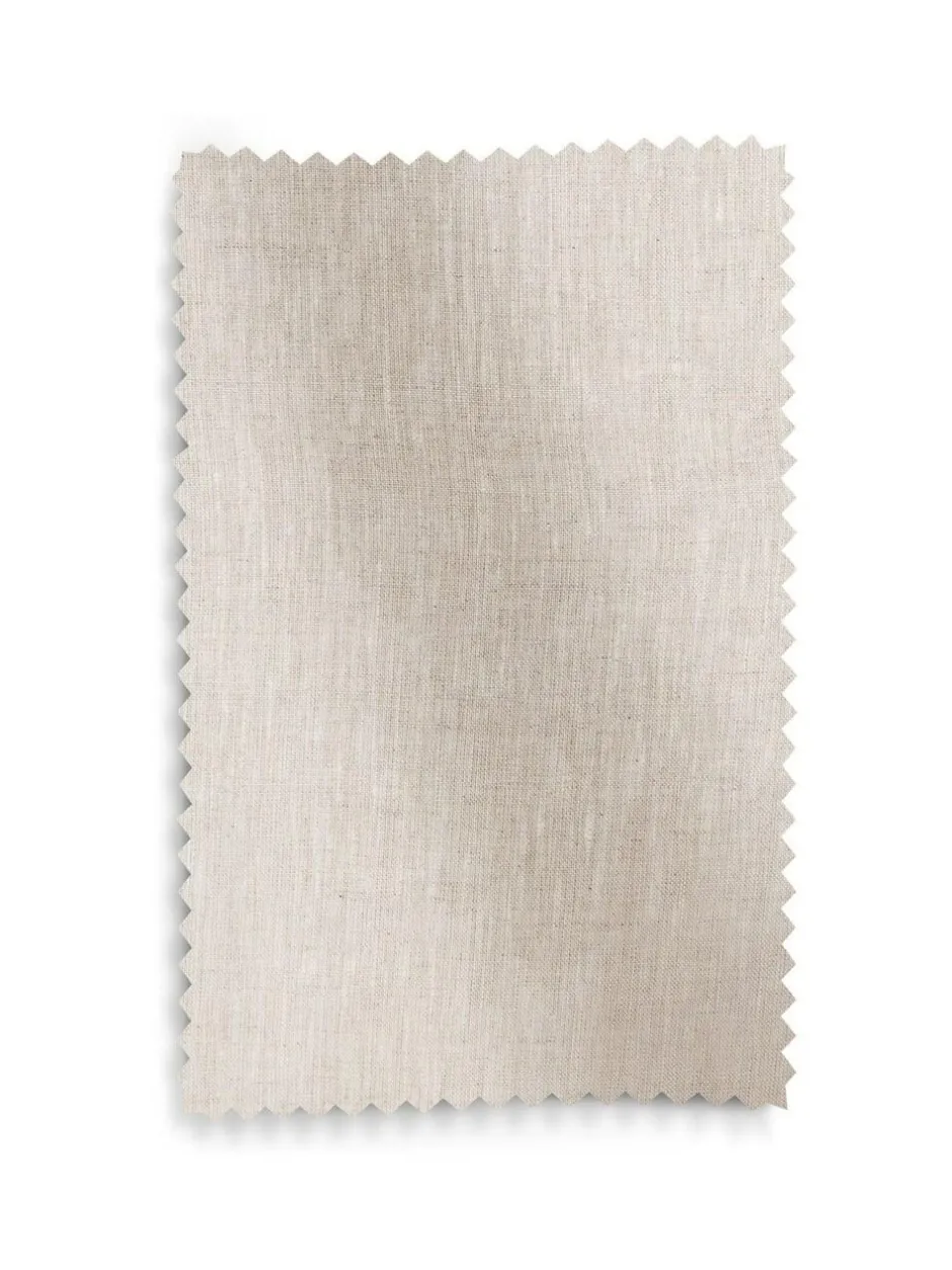 Next Natural N. Premium Collection 100% Linen Wave Header Lined Curtains
