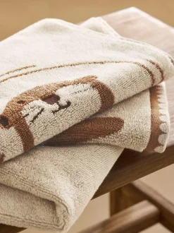 Next Natural Otter Heart Towel Clearance