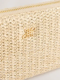 Next Natural Raffia Effect Purse Clearance