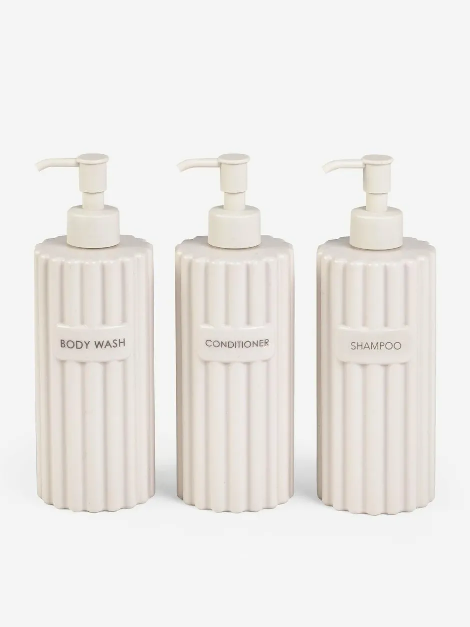 Next Rib Reusable Dispenser Bottles Natural New