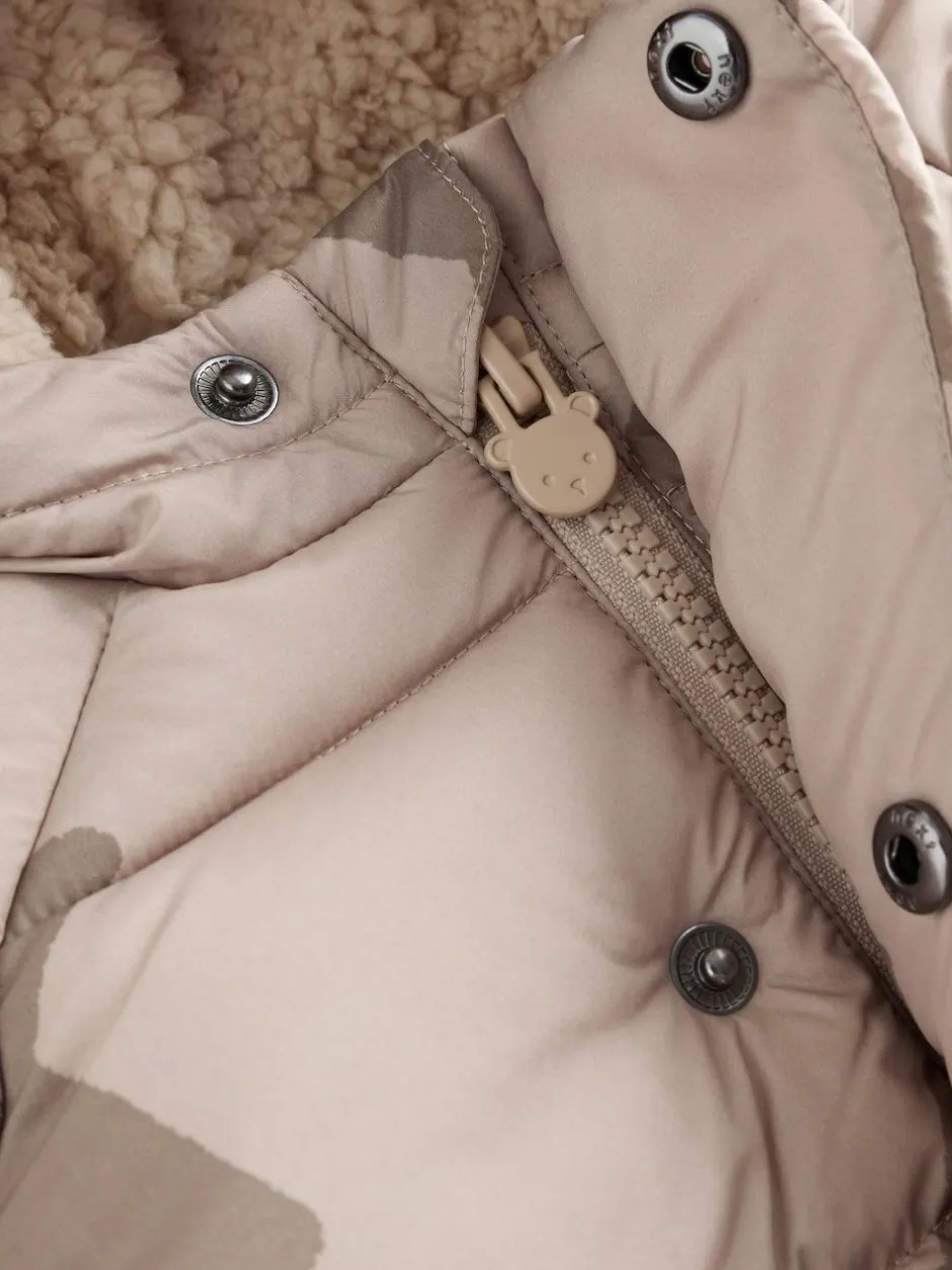 Next Baby Puffer Jacket (0mths-2yrs) Natural Star All Over Printed New