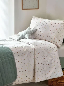 Next Natural Terrazzo Print Duvet Cover and Pillowcase Set Hot