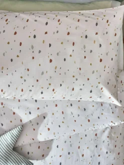 Next Natural Terrazzo Print Duvet Cover and Pillowcase Set Hot