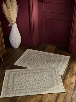 Next Natural Washable Leopard Print Doormat Hot