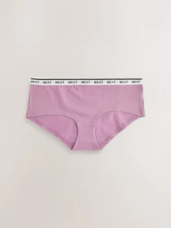 Next Short Cotton Logo Knickers 4 Pack Navy Argyle Hot