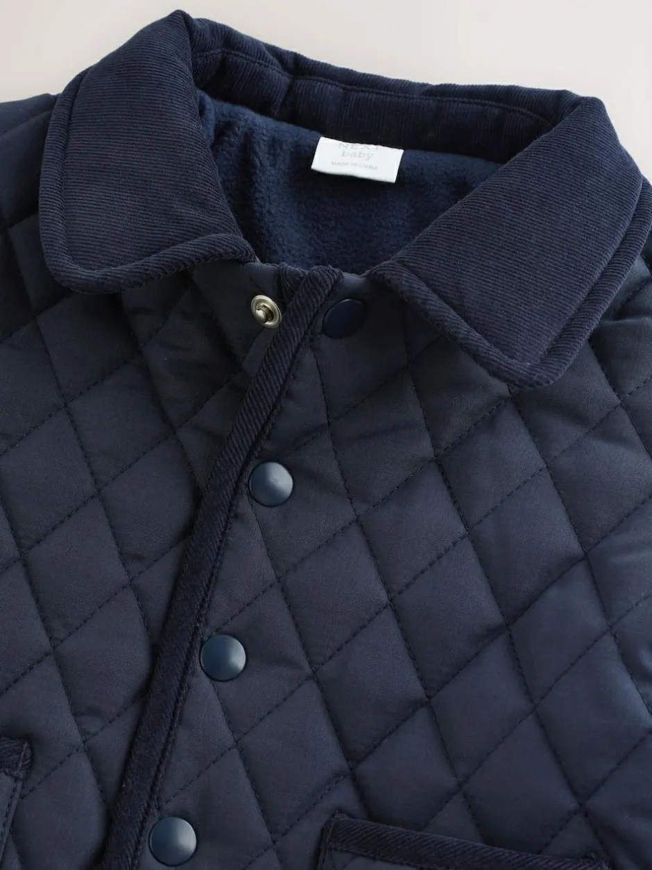 Next Baby Quilted Cord Collar Jacket (0mths-2yrs) Navy Best