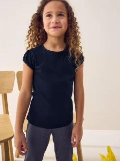 Next Navy Blue 2 Pack Puff Sleeve T-Shirts (3-16yrs) Hot