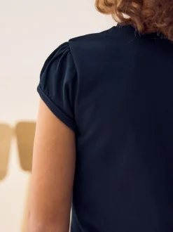 Next Navy Blue 2 Pack Puff Sleeve T-Shirts (3-16yrs) Hot