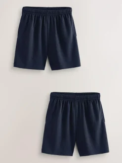 Next 2 Pack Sports Shorts (3-16yrs) Navy Blue Sale