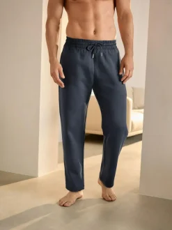 Next Navy Blue Brushback Heavyweight Open Joggers Outlet