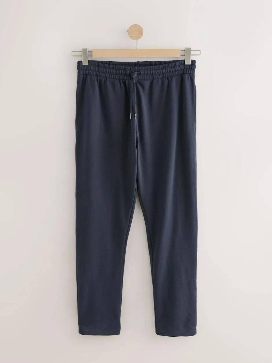 Next Navy Blue Brushback Heavyweight Open Joggers Outlet
