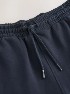 Next Navy Blue Brushback Heavyweight Open Joggers Outlet