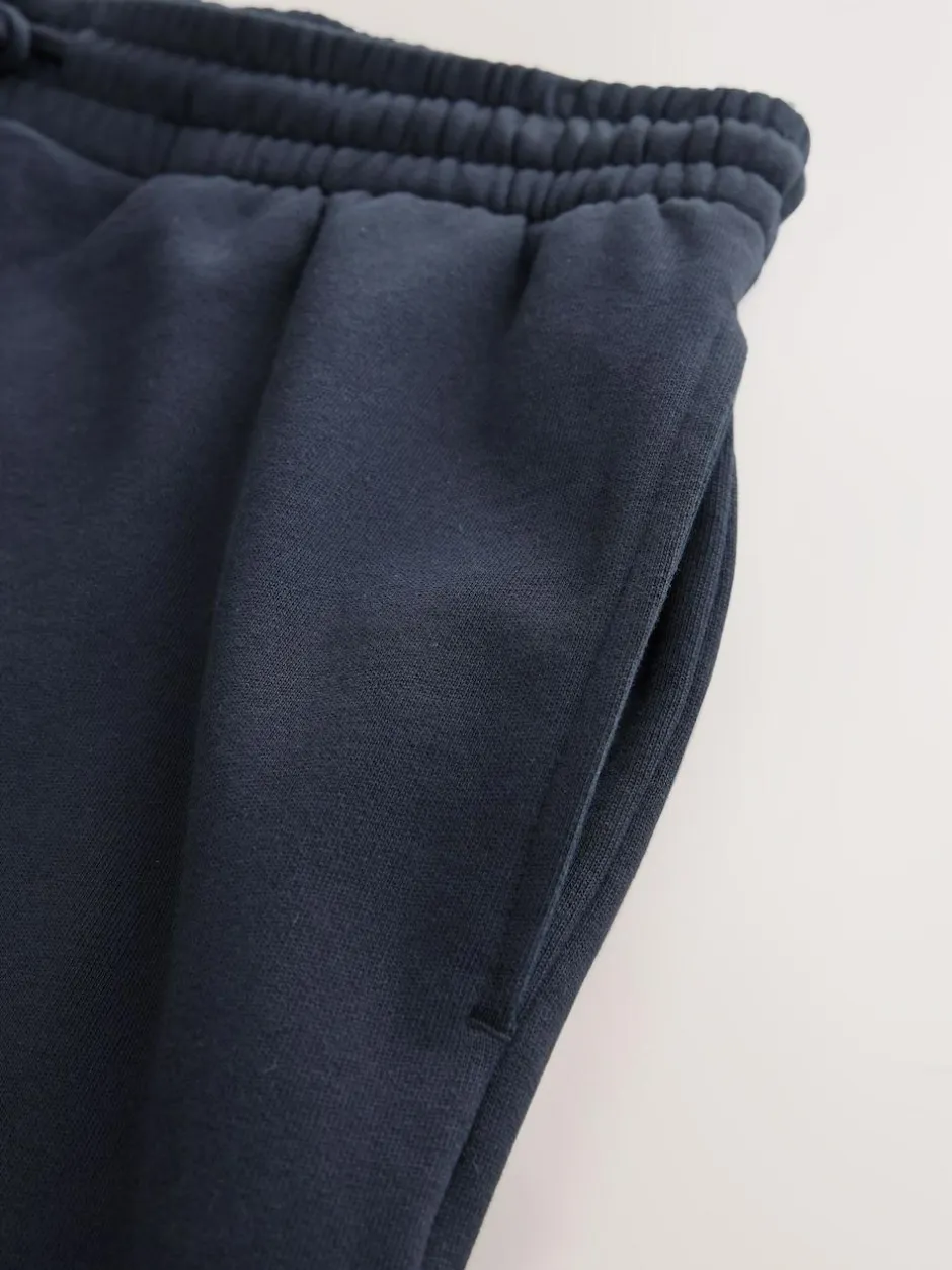 Next Navy Blue Brushback Heavyweight Open Joggers Outlet