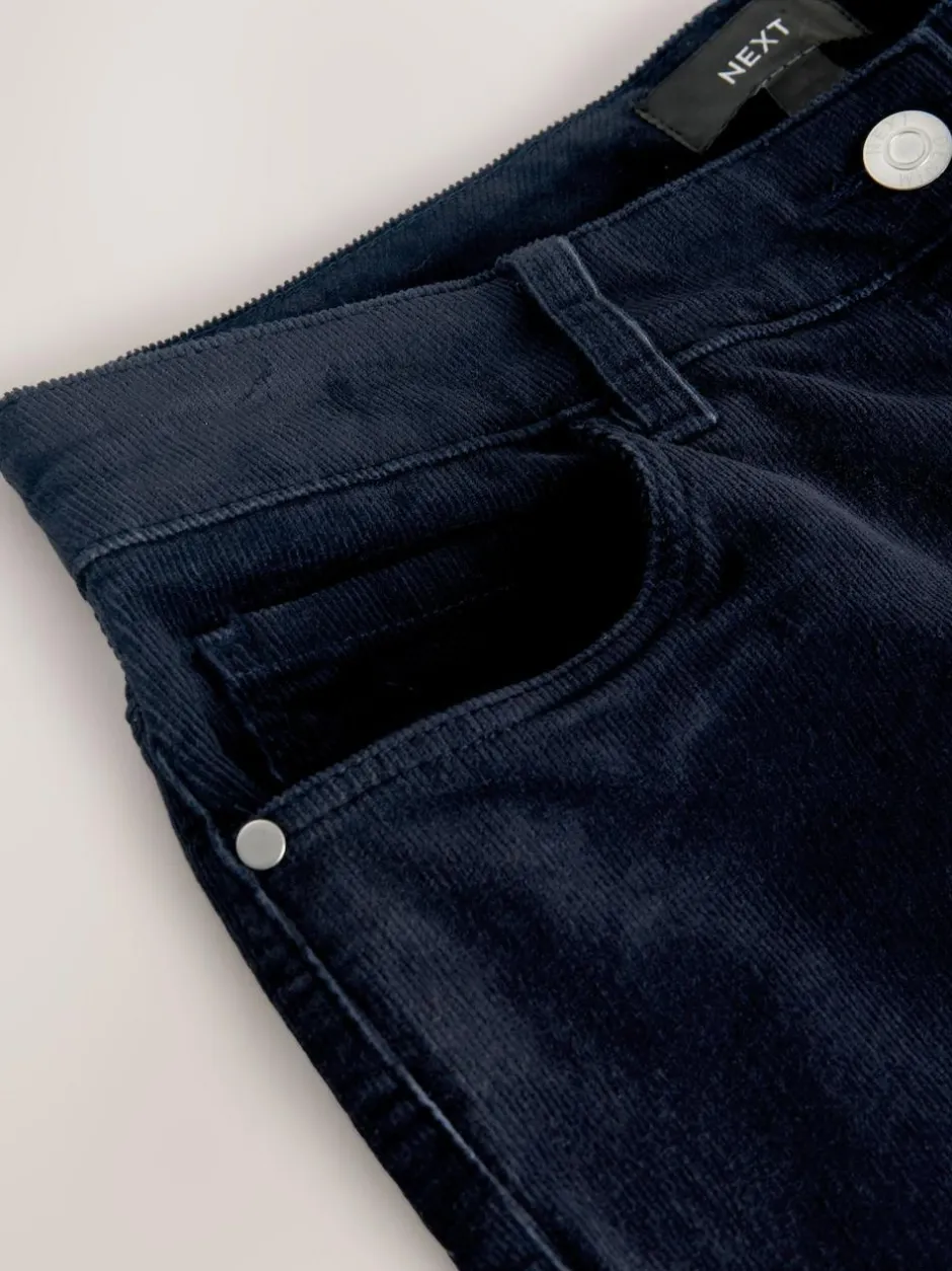 Next Corduroy Skinny Trousers Navy Blue Sale