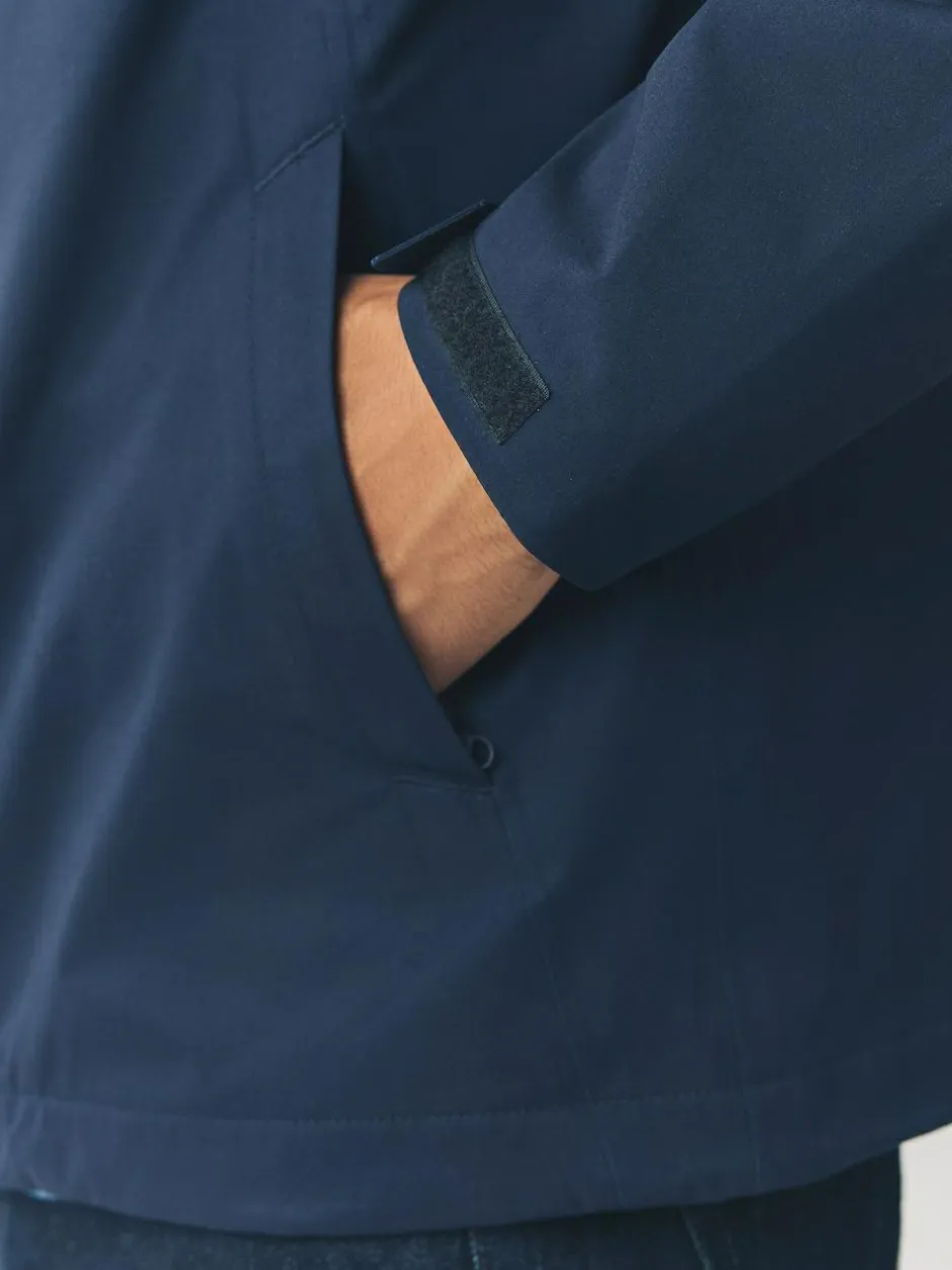 Next DryTech Waterproof Hooded Jacket Navy Blue Clearance