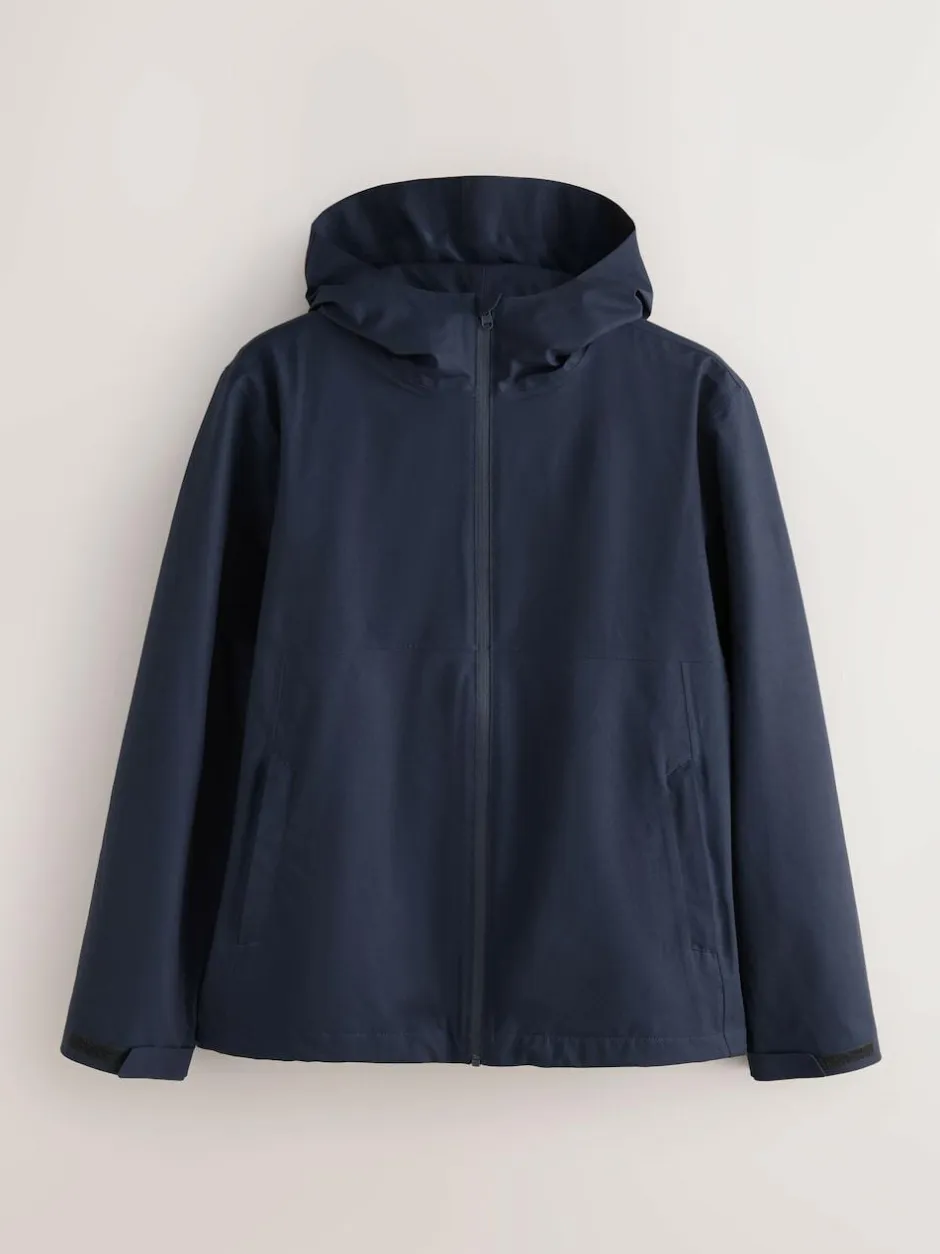 Next DryTech Waterproof Hooded Jacket Navy Blue Clearance