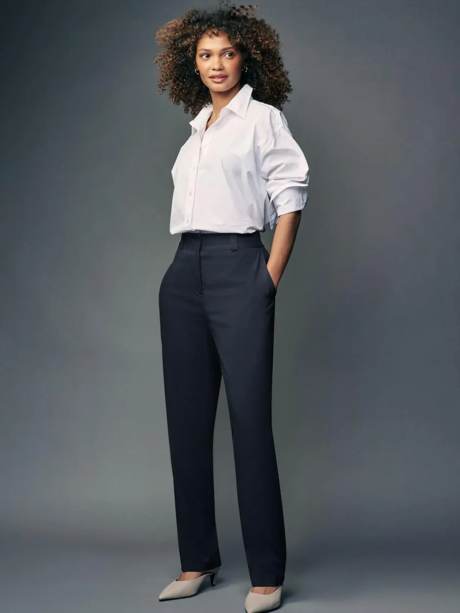 Next Navy Blue Heavy Duty Tailored Slim Fit Trousers Outlet