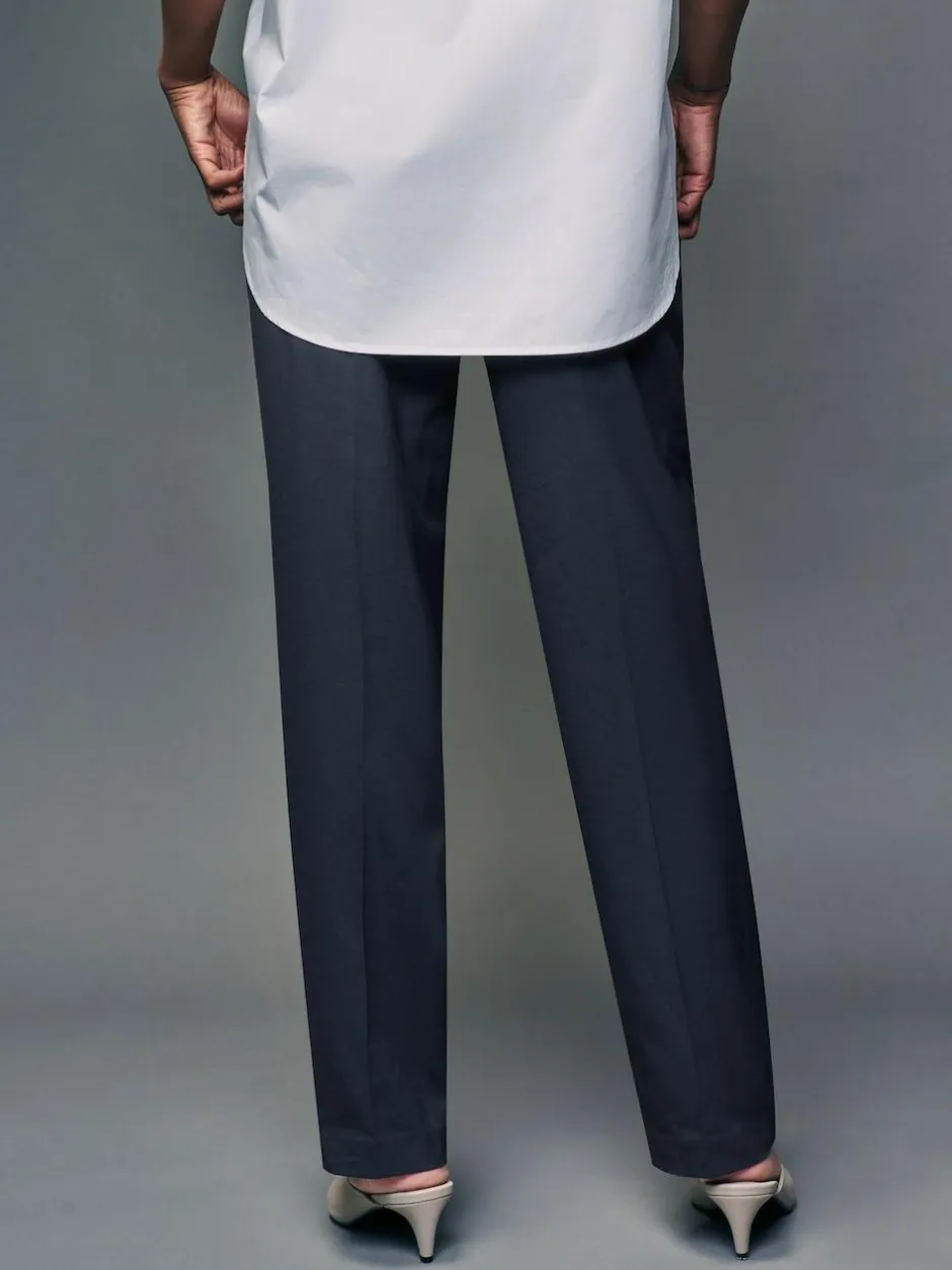 Next Navy Blue Heavy Duty Tailored Slim Fit Trousers Outlet