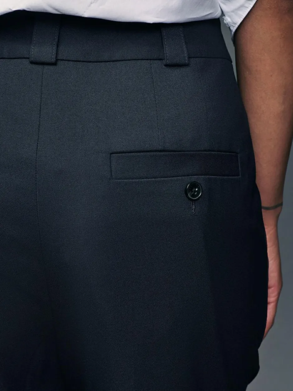 Next Navy Blue Heavy Duty Tailored Slim Fit Trousers Outlet