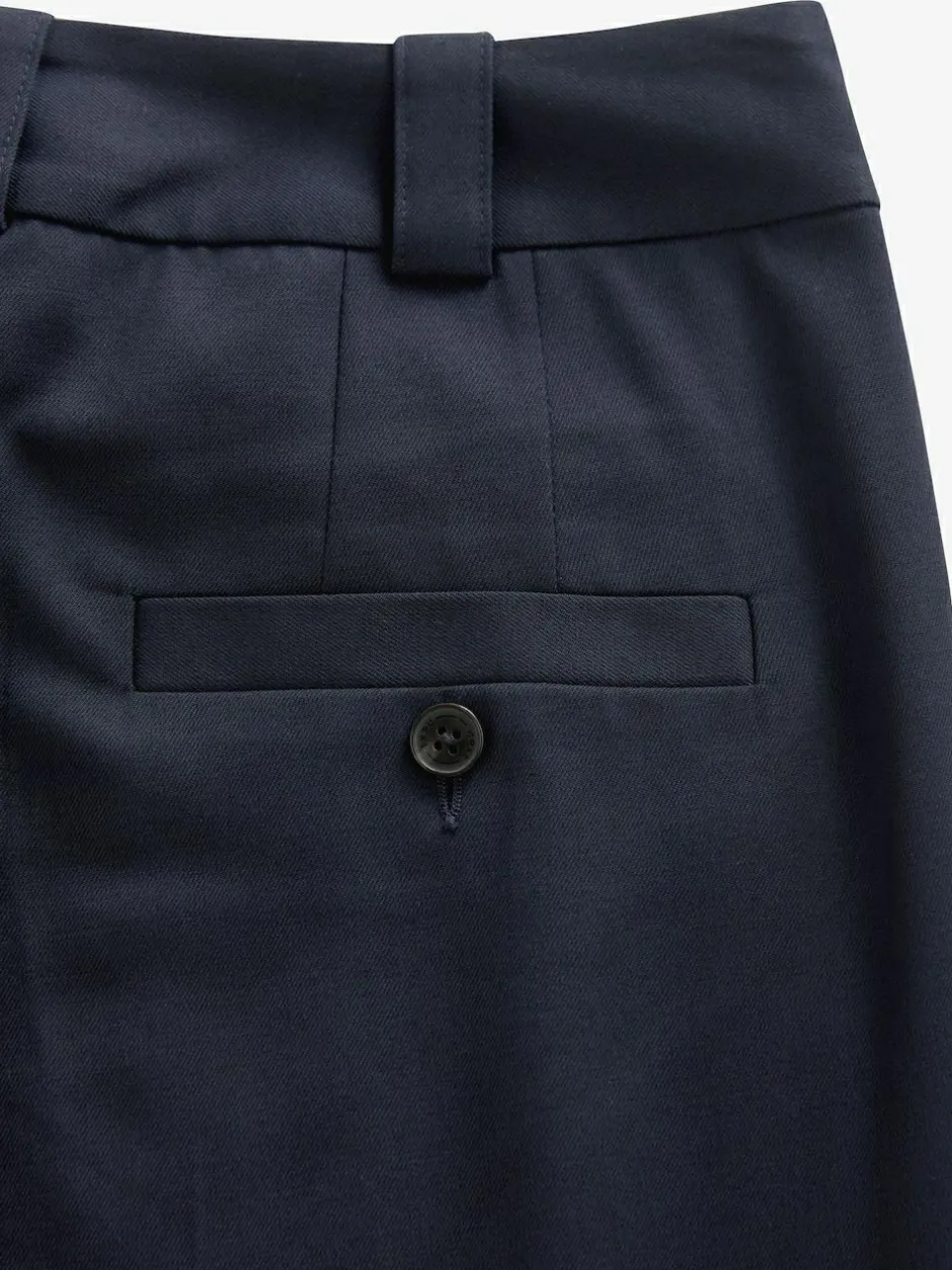 Next Navy Blue Heavy Duty Tailored Slim Fit Trousers Outlet