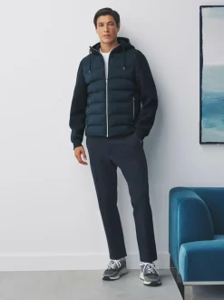 Next Hybrid Quilted Jacket Navy Blue Outlet