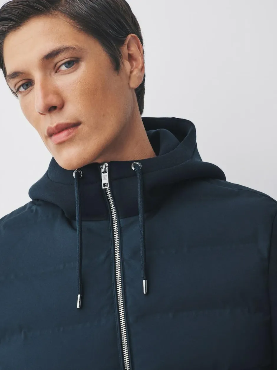 Next Hybrid Quilted Jacket Navy Blue Outlet