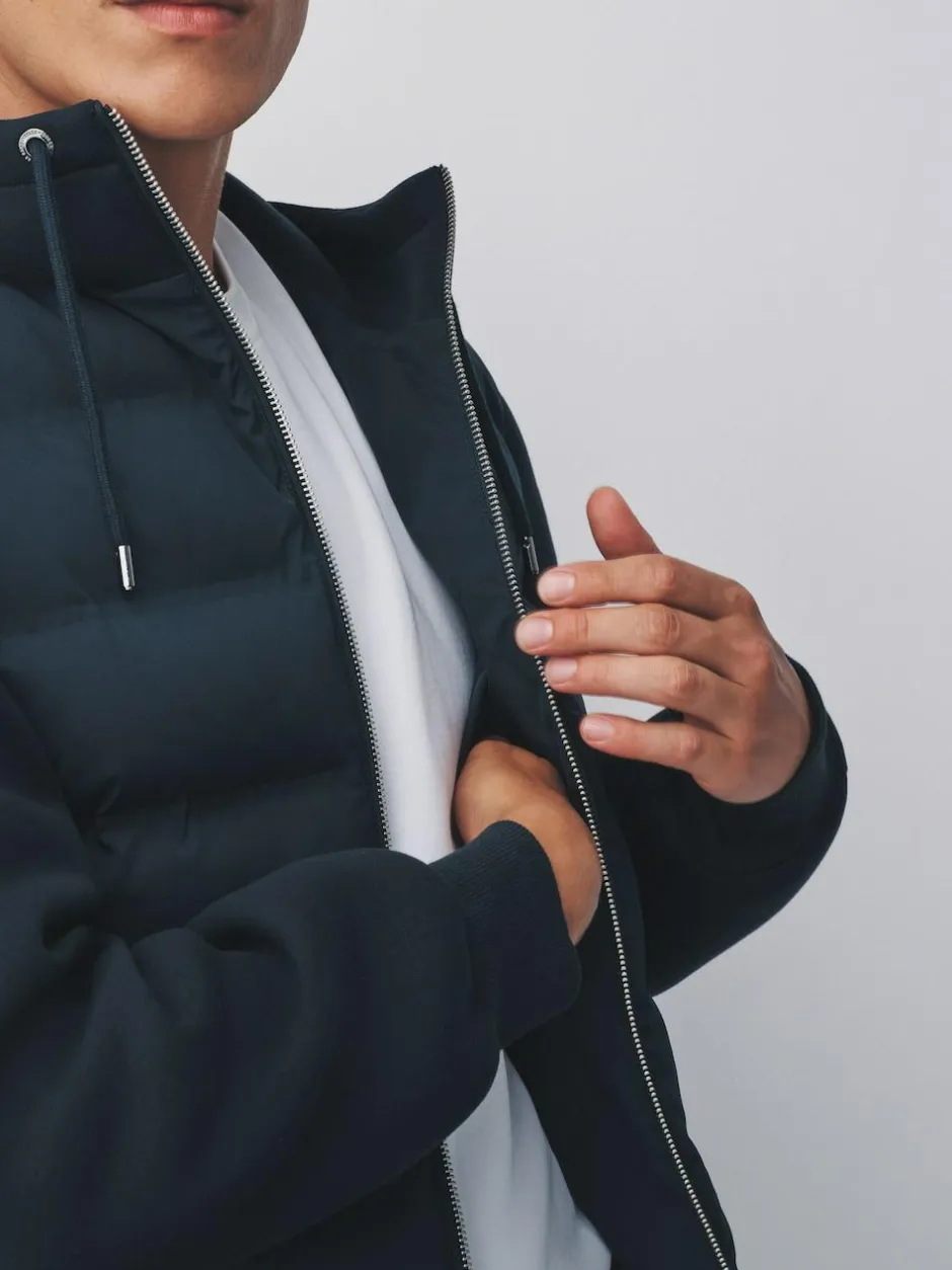 Next Hybrid Quilted Jacket Navy Blue Outlet
