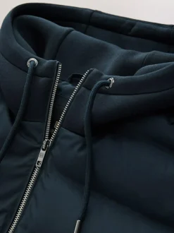 Next Hybrid Quilted Jacket Navy Blue Outlet
