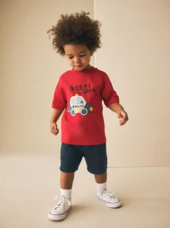 Next Navy Blue Jersey Shorts (3mths-7yrs) Online