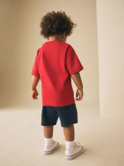 Next Navy Blue Jersey Shorts (3mths-7yrs) Online