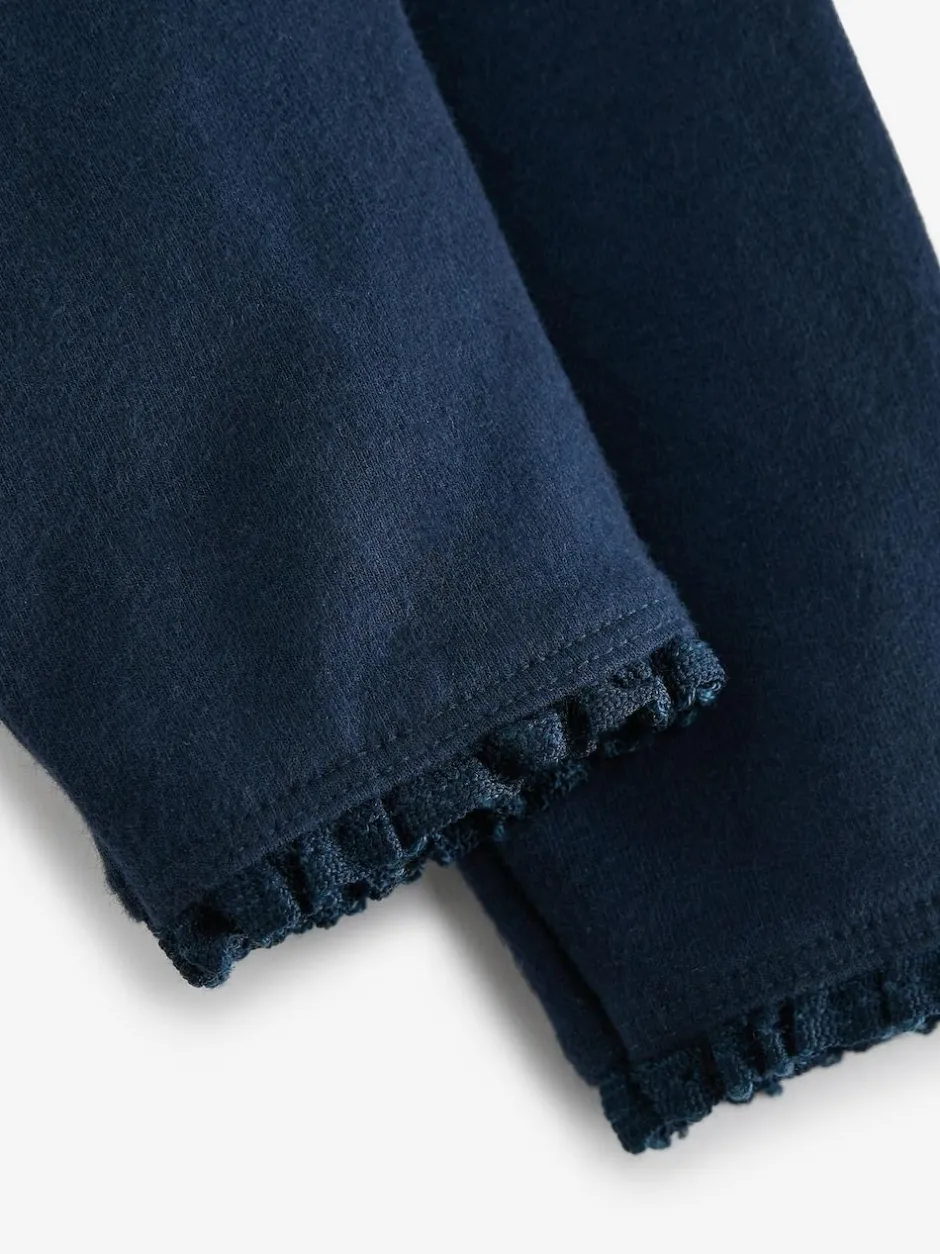 Next Navy Blue Lace Trim Leggings (3mths-7yrs) Hot
