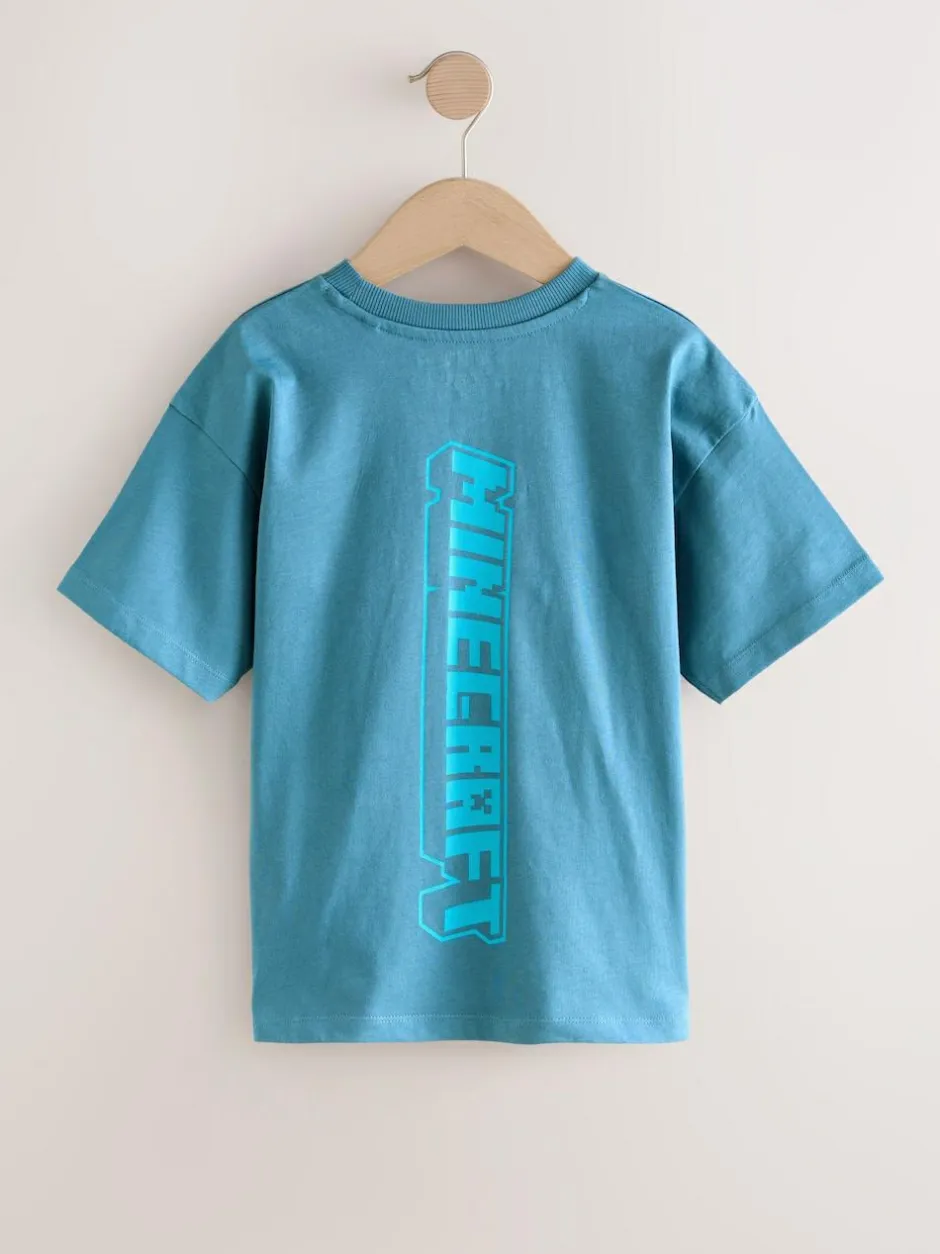 Next Navy Blue Minecraft Sequin T-Shirt (3-16yrs) Online