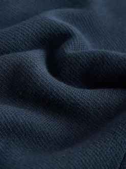 Next N.Premium Regular Fit 100% Cotton Premium Zip-Through Cardigan Navy Blue Clearance