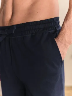 Next Open Loopback Soft Touch Cuffed Joggers Navy Blue Hot