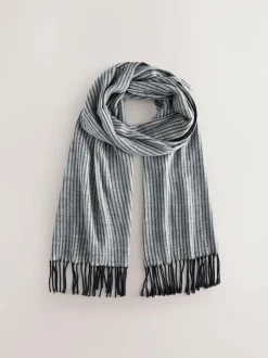 Next Navy Blue Pinstripe Woven Scarf Online