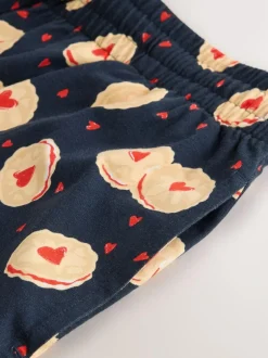 Next Navy Blue Printed Short Sleeve Jersey Pyjamas Set Best