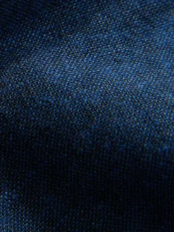 Next Regular Fit Linen Blend Pull on Trousers (3mths-7yrs) Navy Blue Outlet