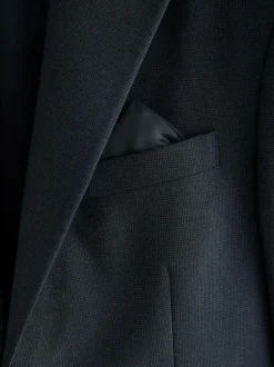 Next Regular Fit Motionflex Puppytooth Texture Suit Jacket Navy Blue Sale
