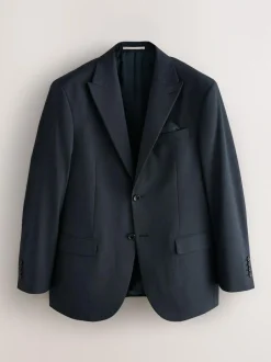 Next Regular Fit Motionflex Puppytooth Texture Suit Jacket Navy Blue Sale