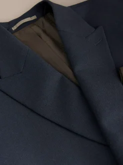 Next Navy Blue Regular Fit Signature Leomaster Wool Rich Double Breasted Blazer Clearance