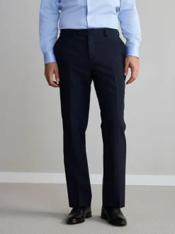Next Regular Fit Slim Fit Signature Nova Fides 100% Italian Wool Suit Trousers Navy Blue Online