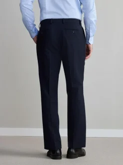 Next Regular Fit Slim Fit Signature Nova Fides 100% Italian Wool Suit Trousers Navy Blue Online